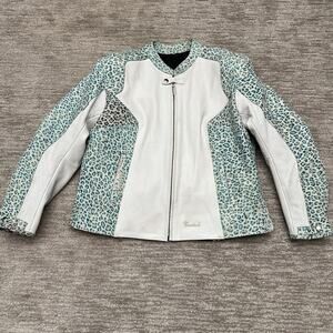 Tour Master Cortech Motorcyecl Jacket Womens 1X S+16 Armored Leopard Print 16W